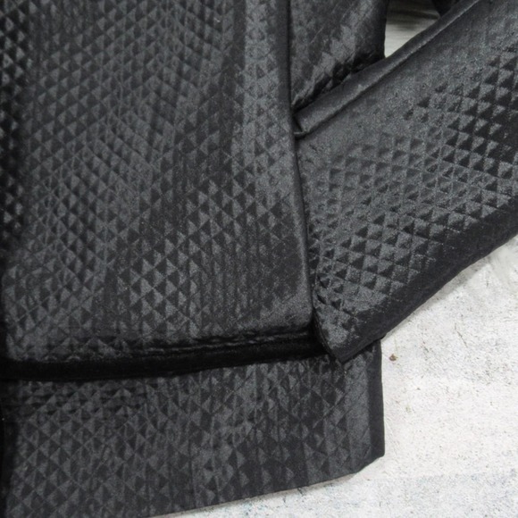 WORTH Diamond Quilted Velvet Trim Button Front Jacket Women's Size 10 - Picture 7 of 12